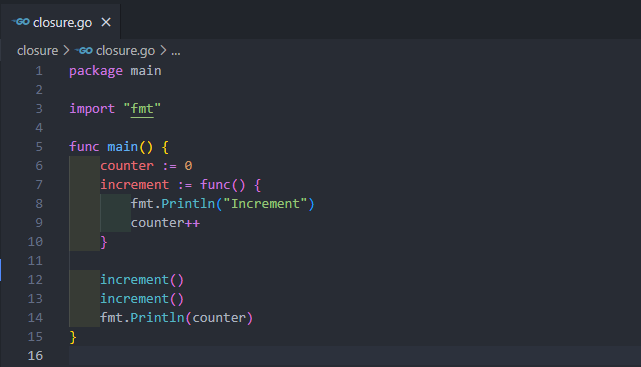 Closure pada golang