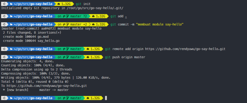 Commit module ke repository