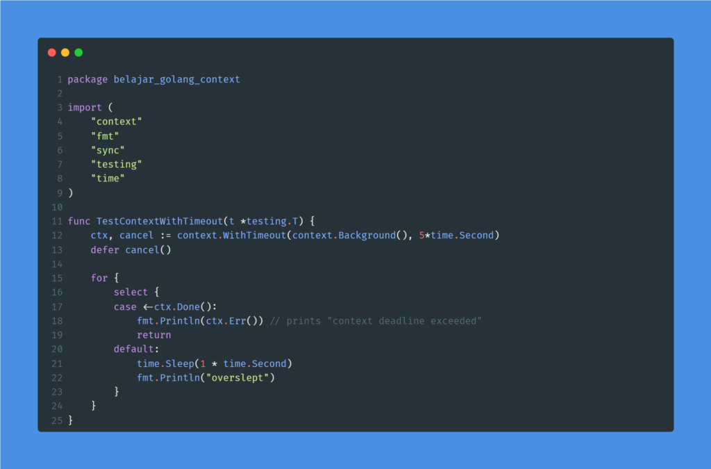 Kode program context with cancel