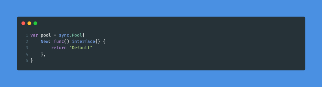 Membuat default data pool