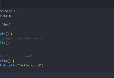 Membuat function pada golang