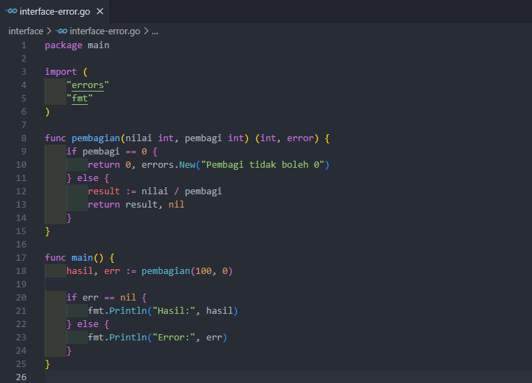 Interface error pada golang