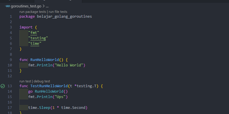 Membuat goroutine pada golang