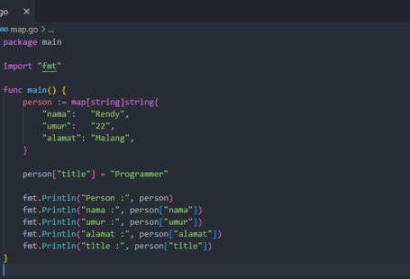 Membuat map pada golang