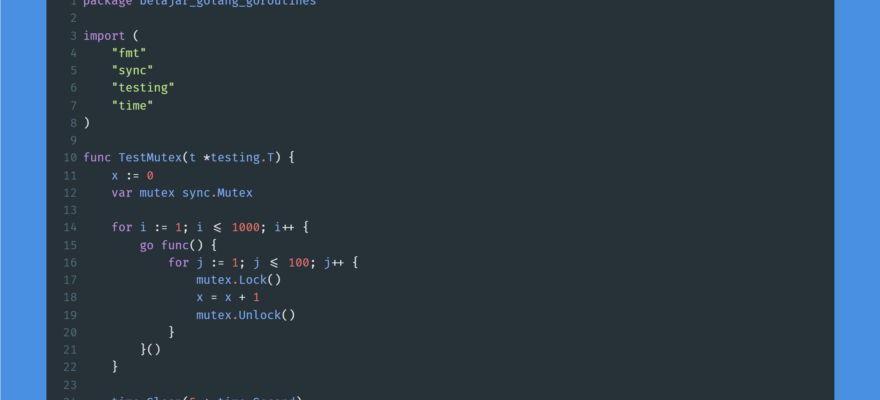 Kode program mutex