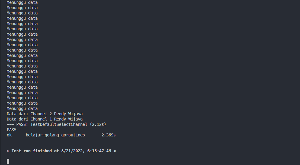 Output kode program select multiple channel