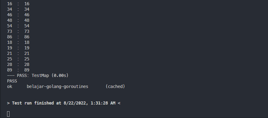 Output kode program map