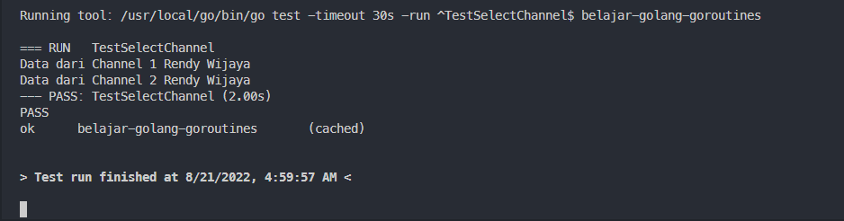 Output kode program select multiple channel