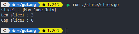 Output slice pada golang