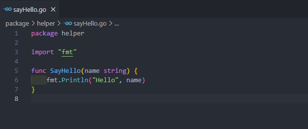 Membuat package pada golang