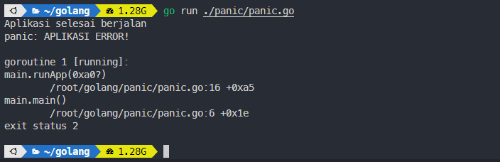 Output function panic error true