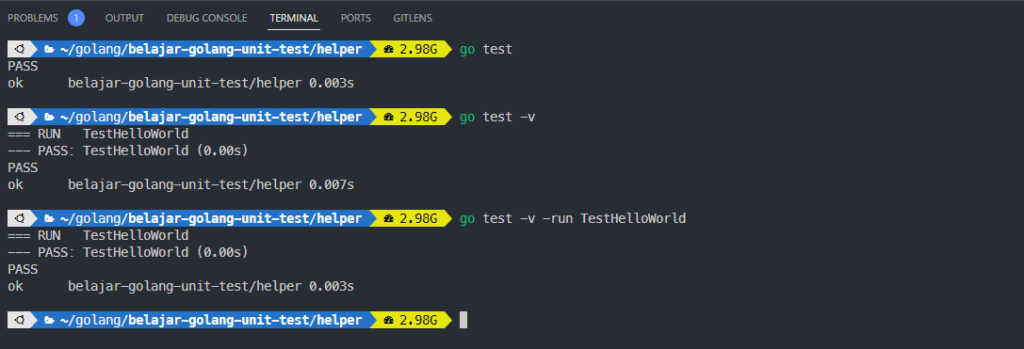 Pass output unit test TestHelloWorld
