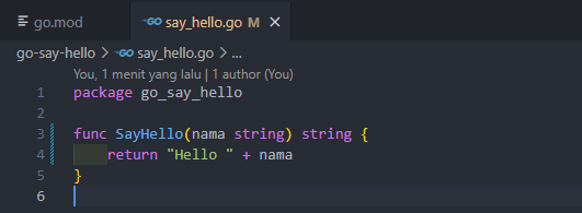 Update function SayHello