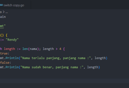 Switch dengan short statement pada golang