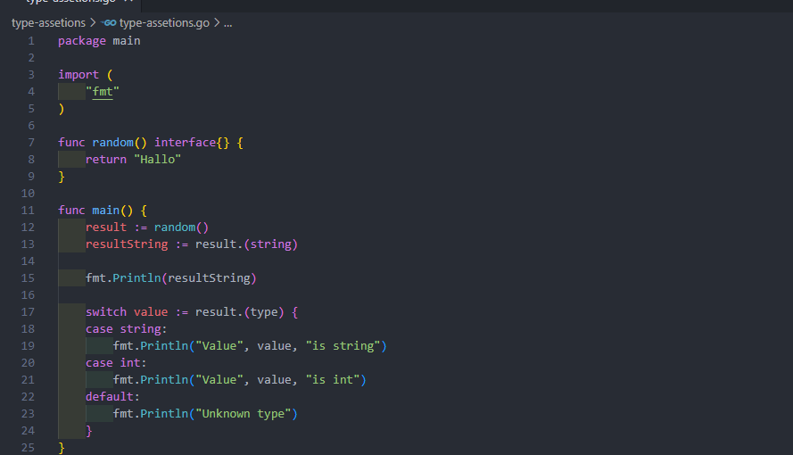 Penggunaan type assertions pada golang