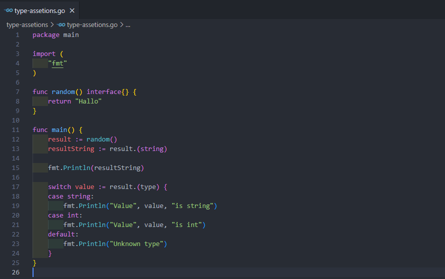 Penggunaan type assertions pada golang