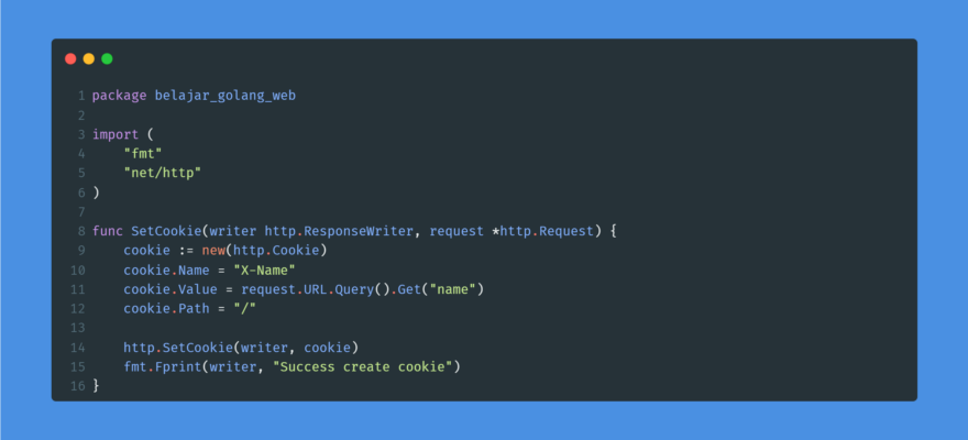 Kode program : Create cookie