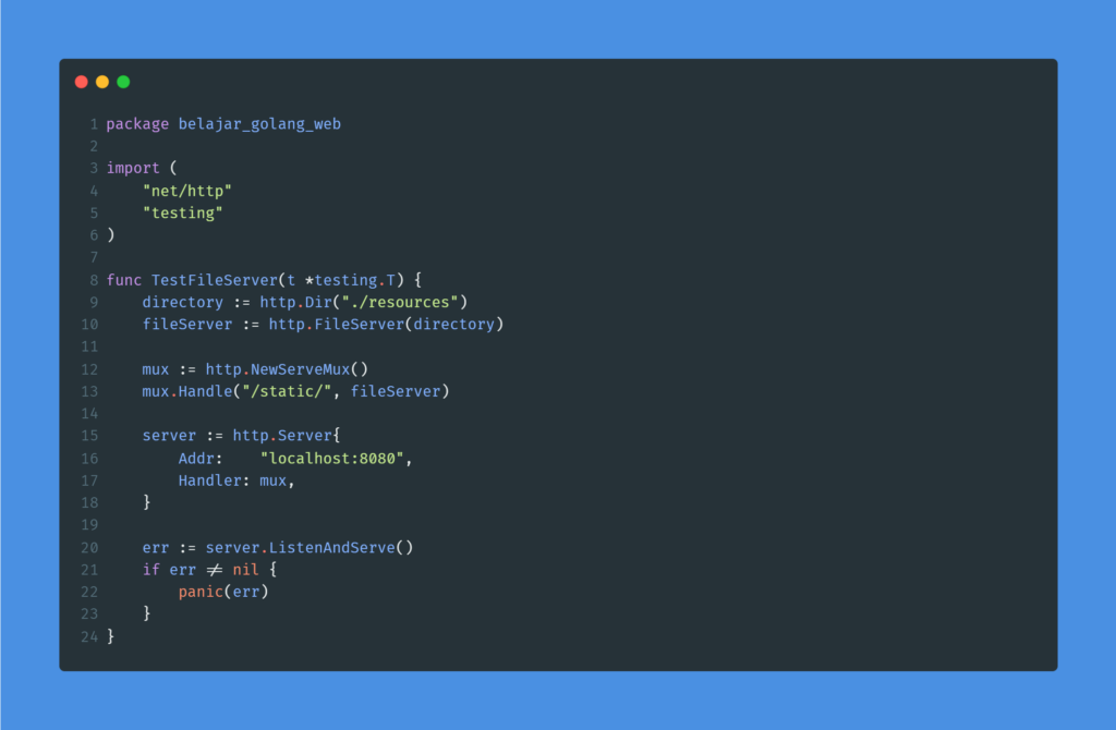 Kode program : File server