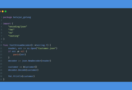 Kode program : JSON stream decoder
