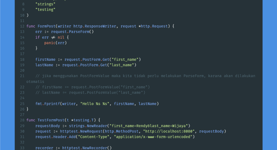 Kode Program : Form Post