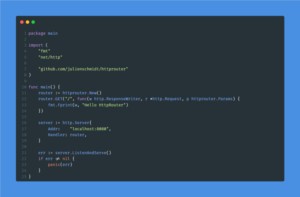 Kode program : HttpRouter