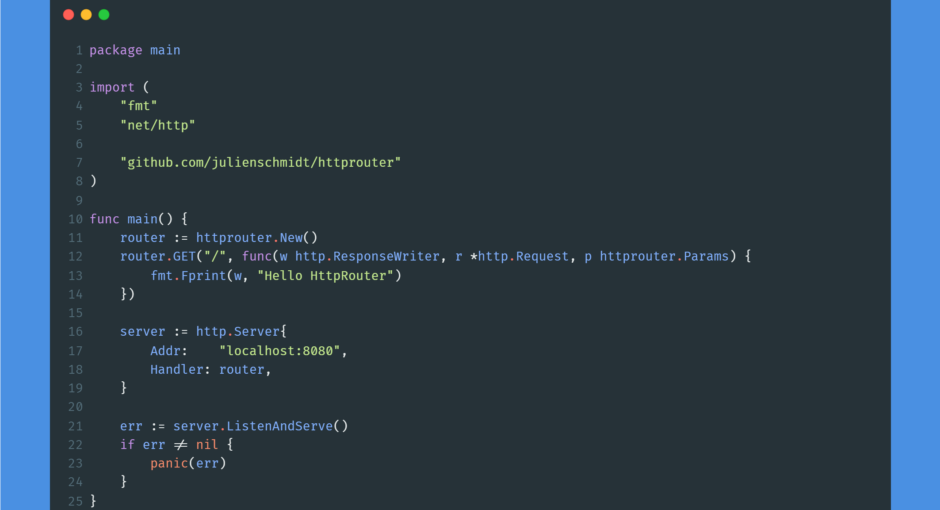 Kode program : HttpRouter