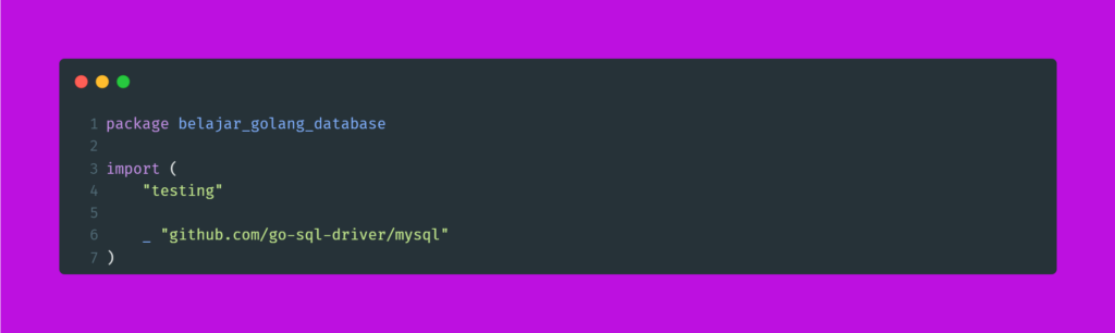 Import database mysql