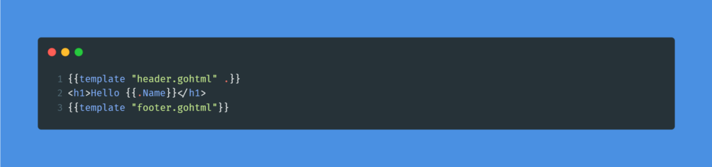 Template layout