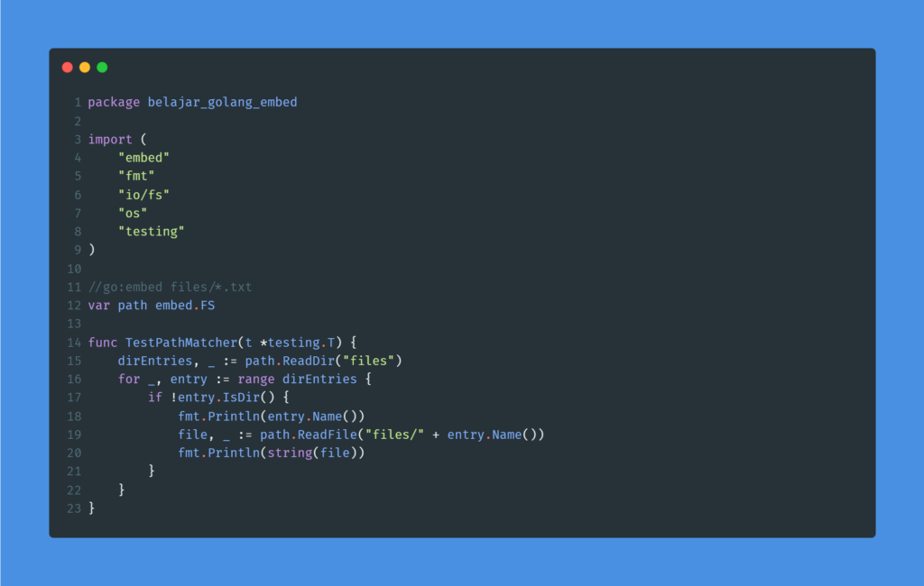 Kode program : Path matcher