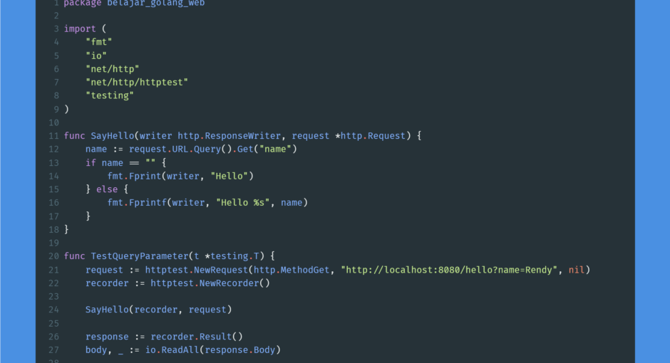 Kode program : Query parameter