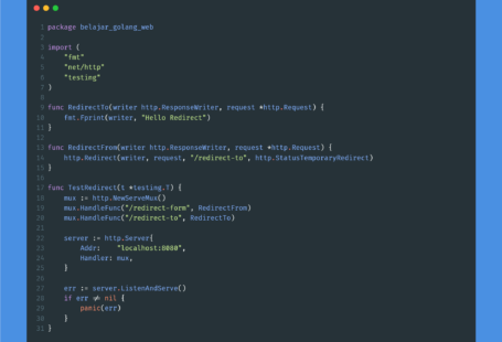 Kode program : Redirect