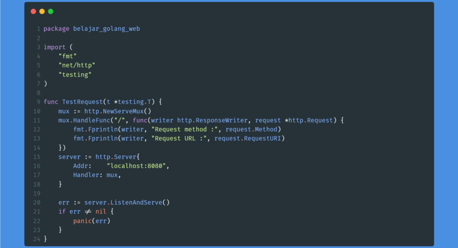 Kode program : Request