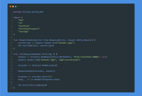 Kode Program : Request Header
