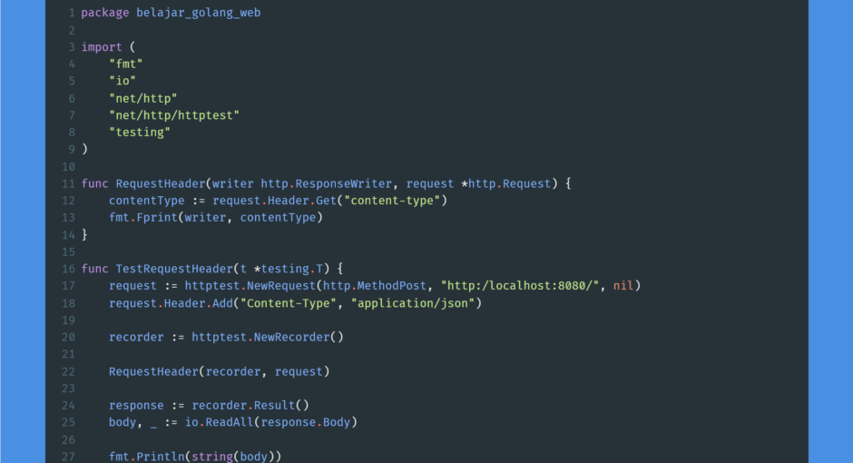 Kode Program : Request Header