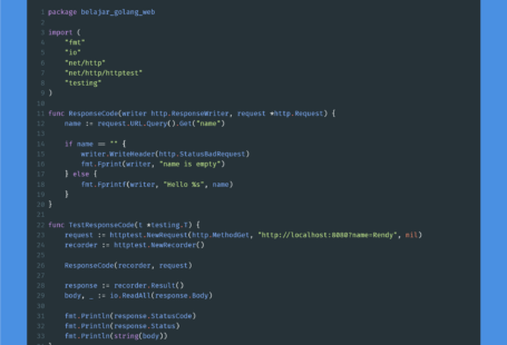 Kode program : Response code
