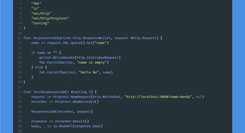 Kode program : Response code