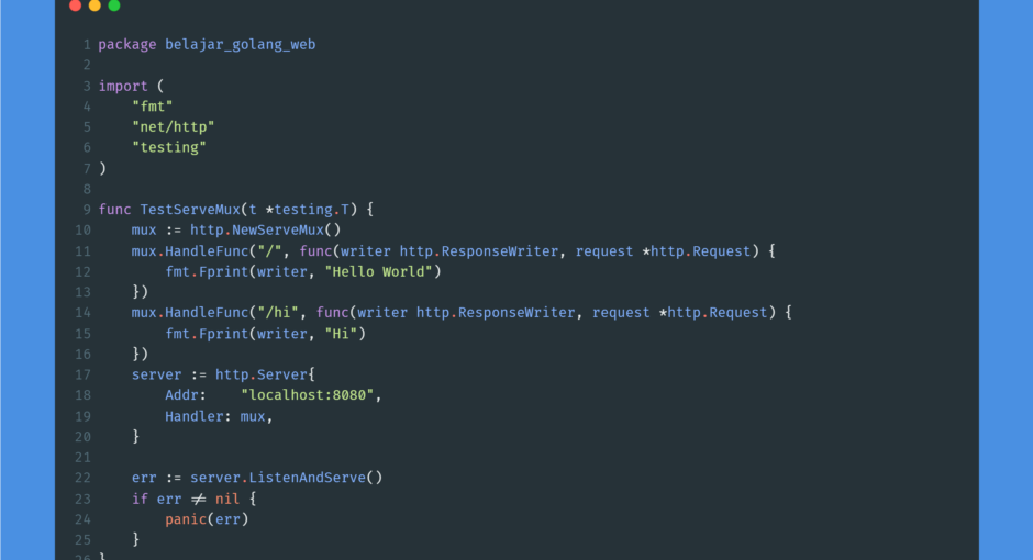 Kode program : Serve mux