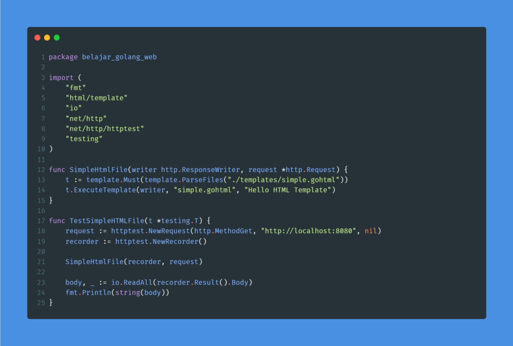 Kode program : Membuat template file