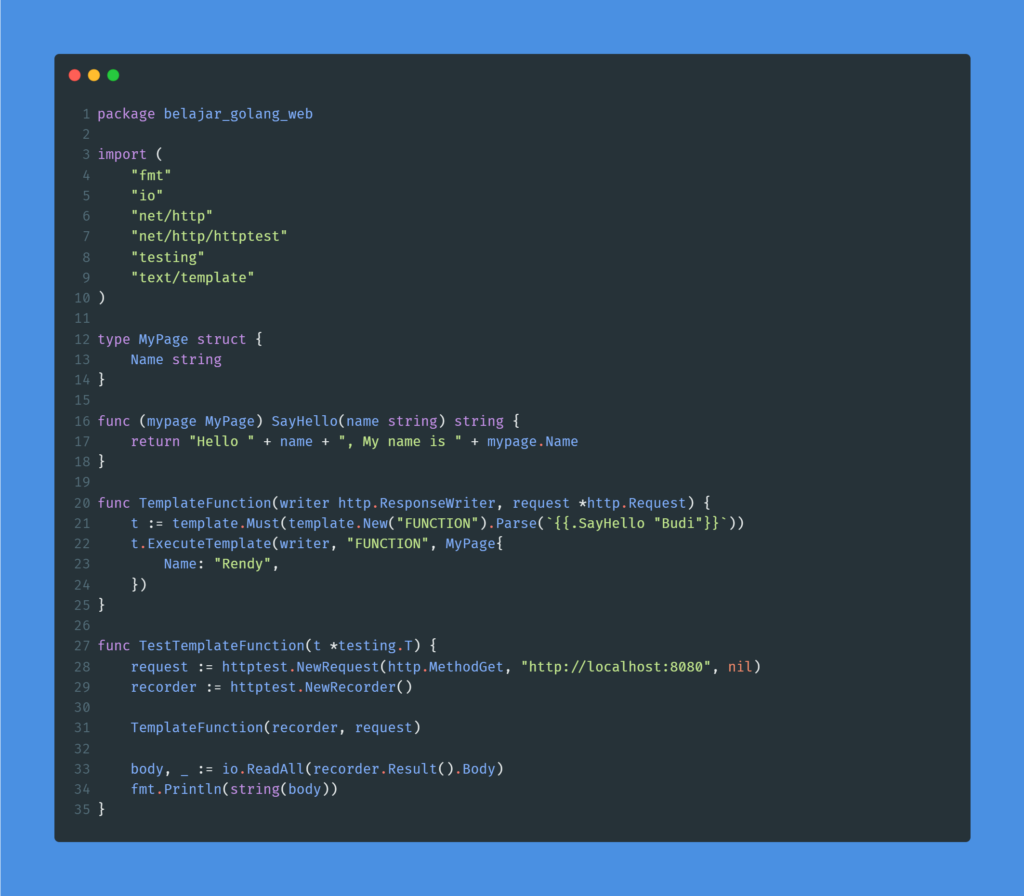 Kode program : Template function