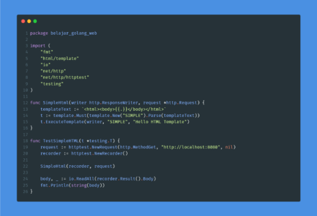 Kode program : Membuat template text
