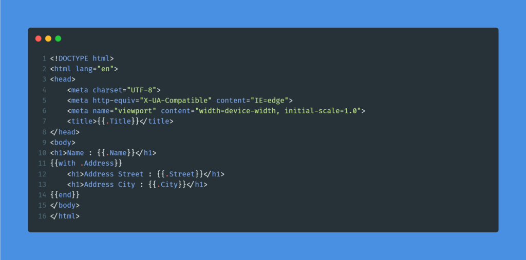 Template action with