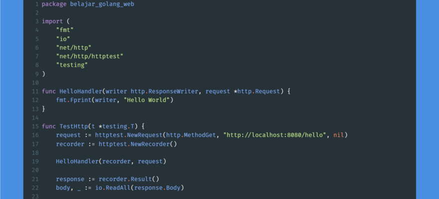 Kode program : HTTP Test