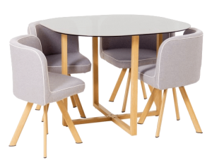 Court graph dining set meja makan minimalis modern