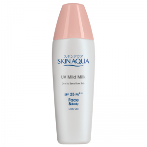 Skin Aqua UV Mild Milk Dry to Sensitive Skin SPF gambar dari rohto