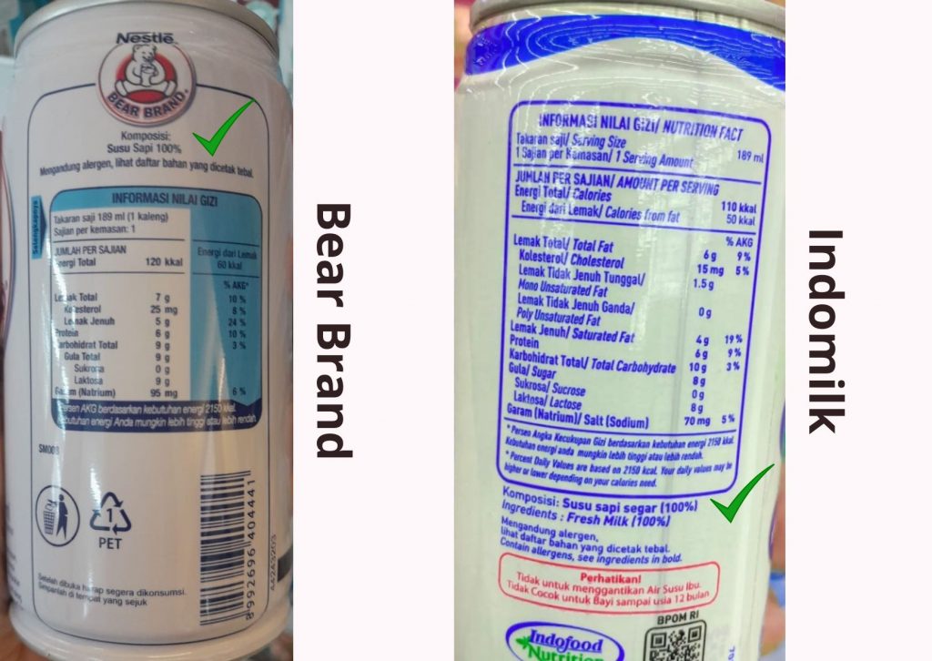 Perbandingan Susu Steril: Bear Brand dan Indomilk Susu Steril - Artikel ...