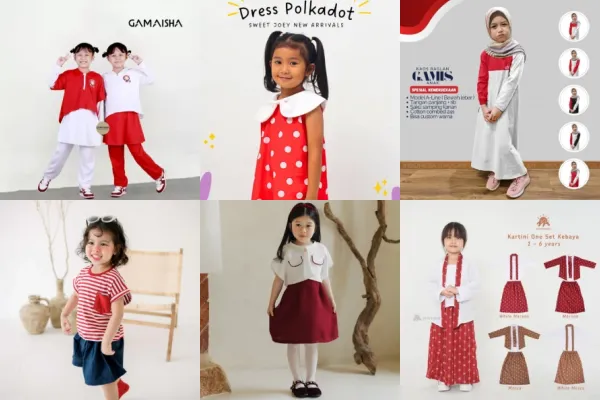7 Baju Merah Putih untuk Anak