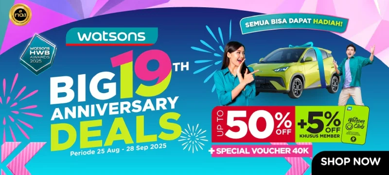 Promo Watsons  Big 19th Anniversary Deals