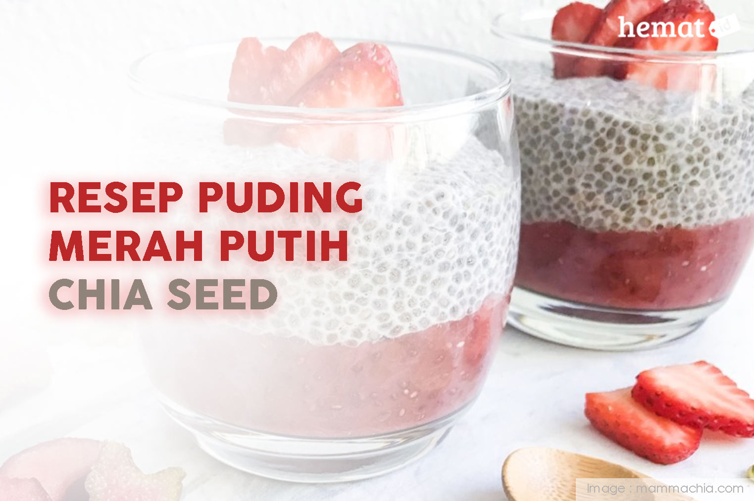 Resep Puding Merah Putih Chia Seed