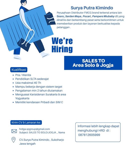 📢 WE’RE HIRING – SALES TO 📢