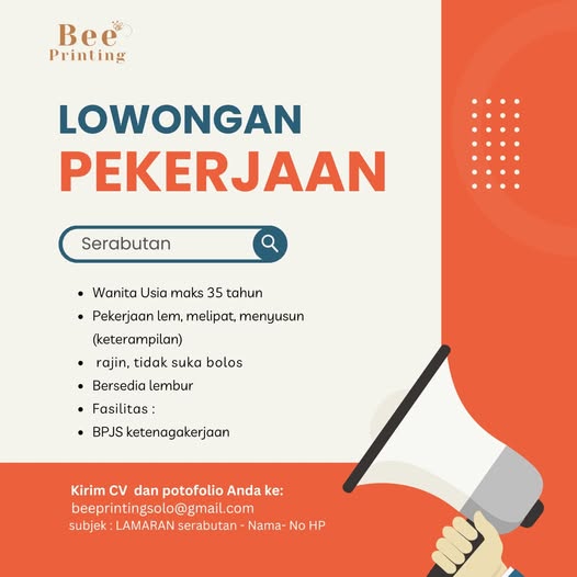 🚀 LOWONGAN KERJA – SERABUTAN 🚀